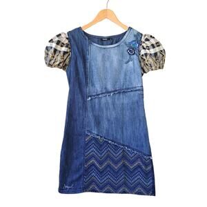Desigual Upcycled Elda Denim Patchwork Dress Size One-of-a-Kind!